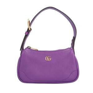 GUCCI Authentic Purple Leather GG Marmont Bag